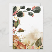 秋の気品ある花のウェディング 招待状 (裏面)