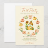 秋の気配のパーティー 招待状 (正面/裏面)
