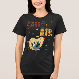 秋の気配 たぬき 秋 トライブレンドＴシャツ