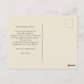 秋の気配 ヴィンテージ ナチュラル きのこ 栗 林檎 ポストカード (裏面)