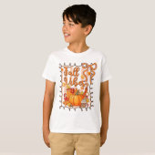 秋の気配 感謝祭 カボチャ コケット ボウ オーガズム Tシャツ (正面フル)