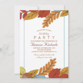 秋の気配 招待状 (正面)