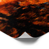 秋の水にかかる橋 ポスター (角)