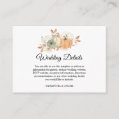 秋の水の色かぼちゃと花 エンクロージャーカード (正面)