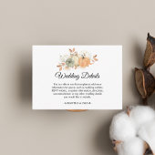 秋の水の色かぼちゃと花 エンクロージャーカード