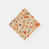 秋の水の色かぼちゃスパイスデクーページ スタンダードカクテルナプキン (角)