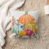 秋の水の色かぼちゃ枕 クッション (ブランケット)