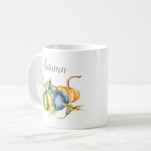 秋の水の色かぼちゃ コーヒーマグカップ (正面左)