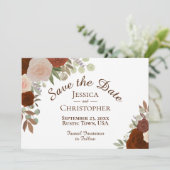 秋の水の色のフローラエレガシンプルントウェディング セーブザデート (スタンド正面)