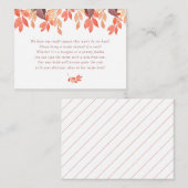 秋の水の色のレシピ要求ブライダルシャワー エンクロージャーカード (正面/裏面)