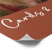 秋の水の色の森テラコタカードとギフト ポスター (角)