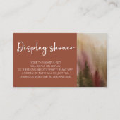 秋の水の色の森テラコタディスプレイシャワー エンクロージャーカード (正面)