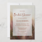 秋の水の色の森テラコタブライダルシャワー 招待状 (正面)