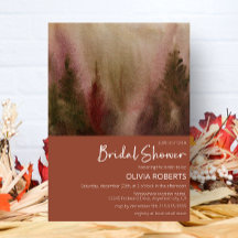 秋の水の色の森テラコタブライダルシャワー