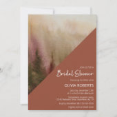 秋の水の色の森テラコタブライダルシャワー 招待状 (正面)