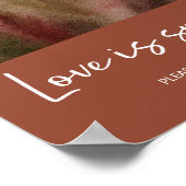 秋の水の色の森テラコタラブ甘い ポスター (角)