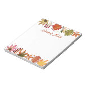 秋の水の色の紅葉素朴名 ノートパッド (回転)