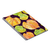 秋の水の色の花模様、シームレスなパターン。 ノートブック (右側)