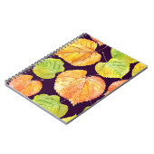 秋の水の色の花模様、シームレスなパターン。 ノートブック (左側)