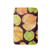 秋の水の色の花模様、シームレスなパターン。 バスマット (正面縦)