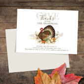 秋の水の色トルコ感謝祭ディナー 招待状