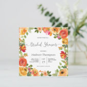 秋の水の色ブライダルシャワー招待 招待状 (スタンド正面)