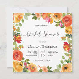 秋の水の色ブライダルシャワー招待 招待状