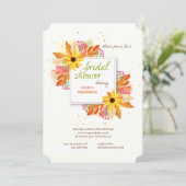 秋の水の色ブライダルシャワー招待 招待状 (スタンド正面)