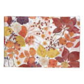 秋の水の色葉のバラ 枕カバー (裏面)