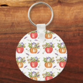 秋の水の色、シームレスな構成。 キーホルダー (正面)