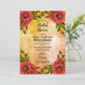 秋の水カラーフローラタムブライダルシャワー 招待状 (スタンド正面)