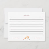 秋の水カラー紅葉レシピカード (裏面)