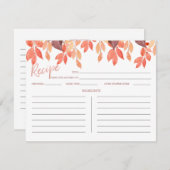 秋の水カラー紅葉レシピカード (正面/裏面)