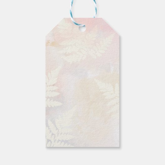 秋の水彩かぼちゃの女の子ベビーシャワー感謝祭 ギフトタグ (裏面)