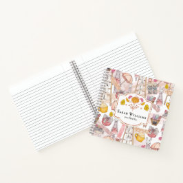 秋の水彩パーソナライズされた ノートブック