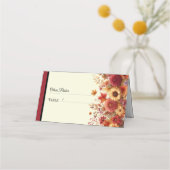 秋の水彩フローラクリームプレイスC プレイスカード (裏面)