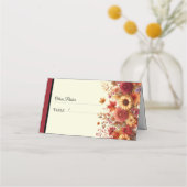 秋の水彩フローラクリームプレイスC プレイスカード (正面)