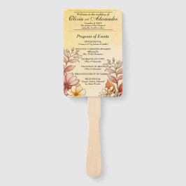 秋の水彩フローラテラコッタプログラム ハンドファン