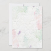 秋の水彩フローラブライダルシャワー招待 招待状 (裏面)