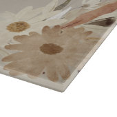 秋の水彩フローラモノグラムパーソナライズされた カッティングボード (角)