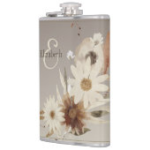 秋の水彩フローラモノグラム フラスク (左)