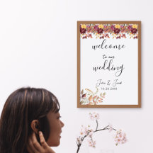秋の水彩フローラ結婚の歓迎
