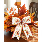 秋の水彩フローラ サテンリボン