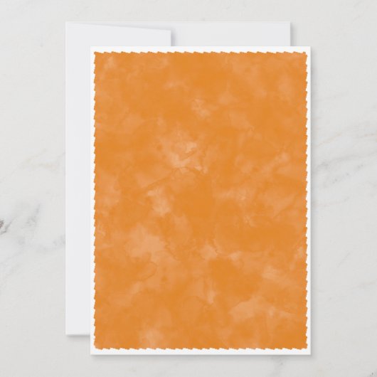 秋の水彩ベイビーシャワーの背景 招待状 (正面)