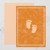 秋の水彩ベイビーシャワーレクトテンプレート 招待状 (正面/裏面)