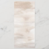 秋の水彩ボホ結婚のメニュー メニュー (裏面)