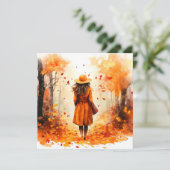 秋の水彩平和ガール歩く (スタンド正面)