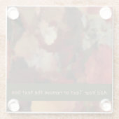 秋の水彩抽象芸術飲料用コースター ガラスコースター (裏面)