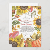 秋の水彩招待状 招待状 (正面/裏面)