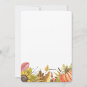 秋の水彩招待状 招待状 (裏面)